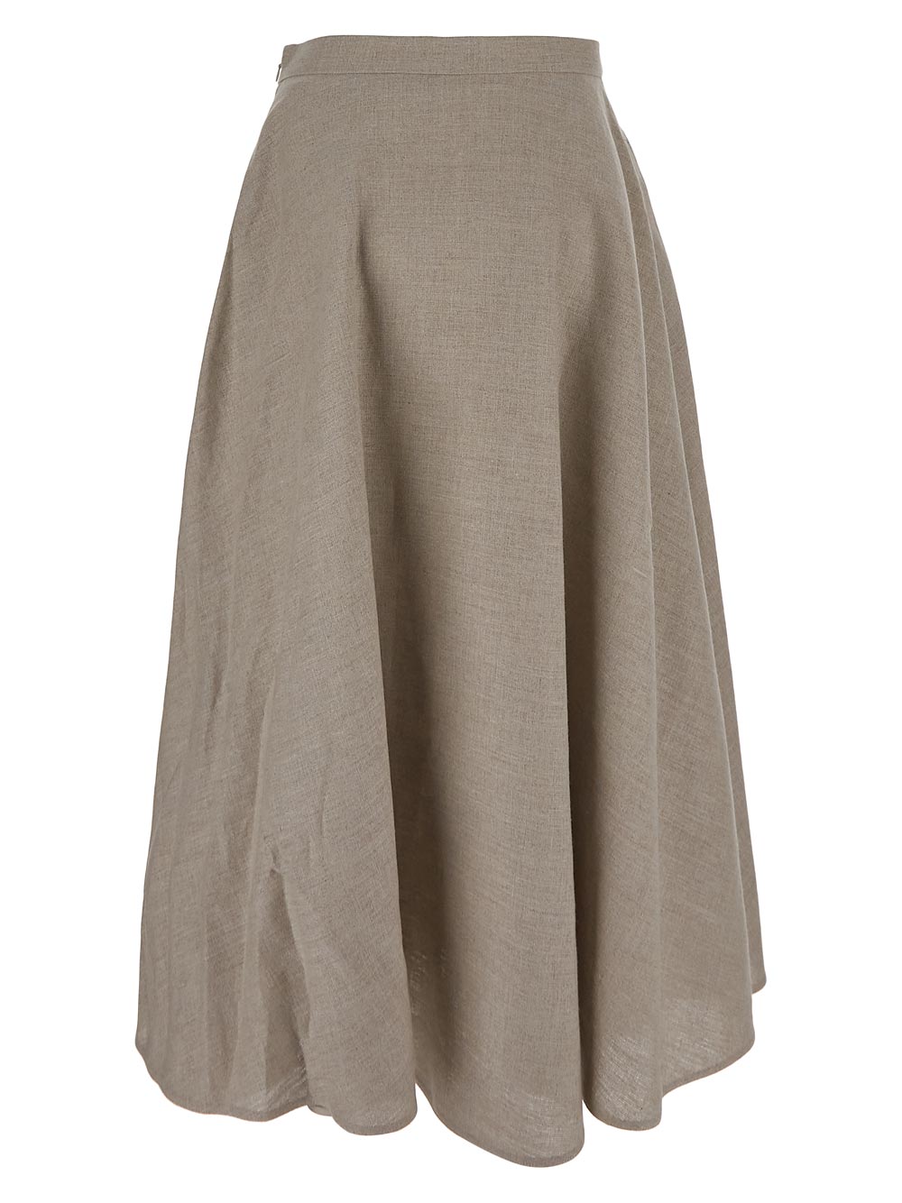 Valentino Linen Canvas Midi Skirt
