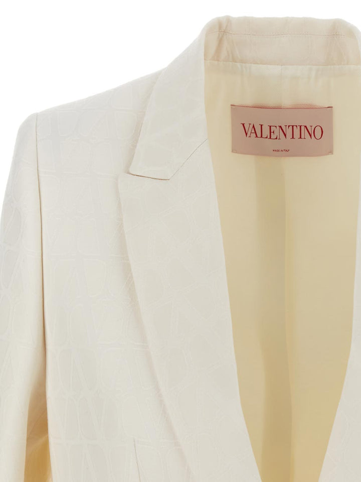 Valentino Blazer In Toile Iconographe Crepe Couture