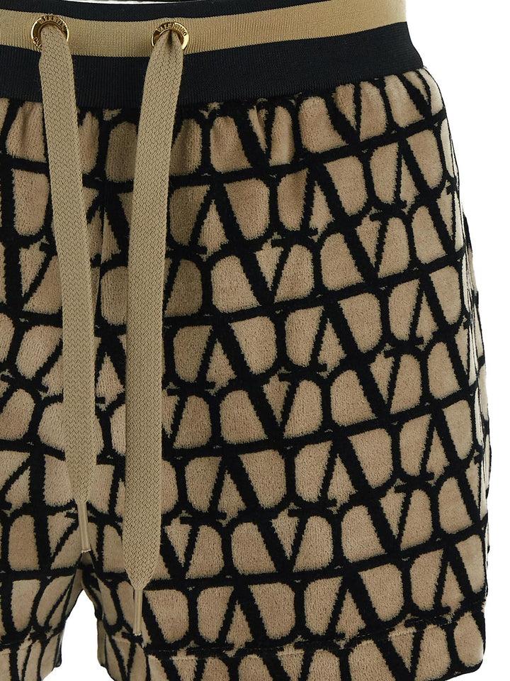 Valentino Shorts In Toile Iconographe Sponge Jersey