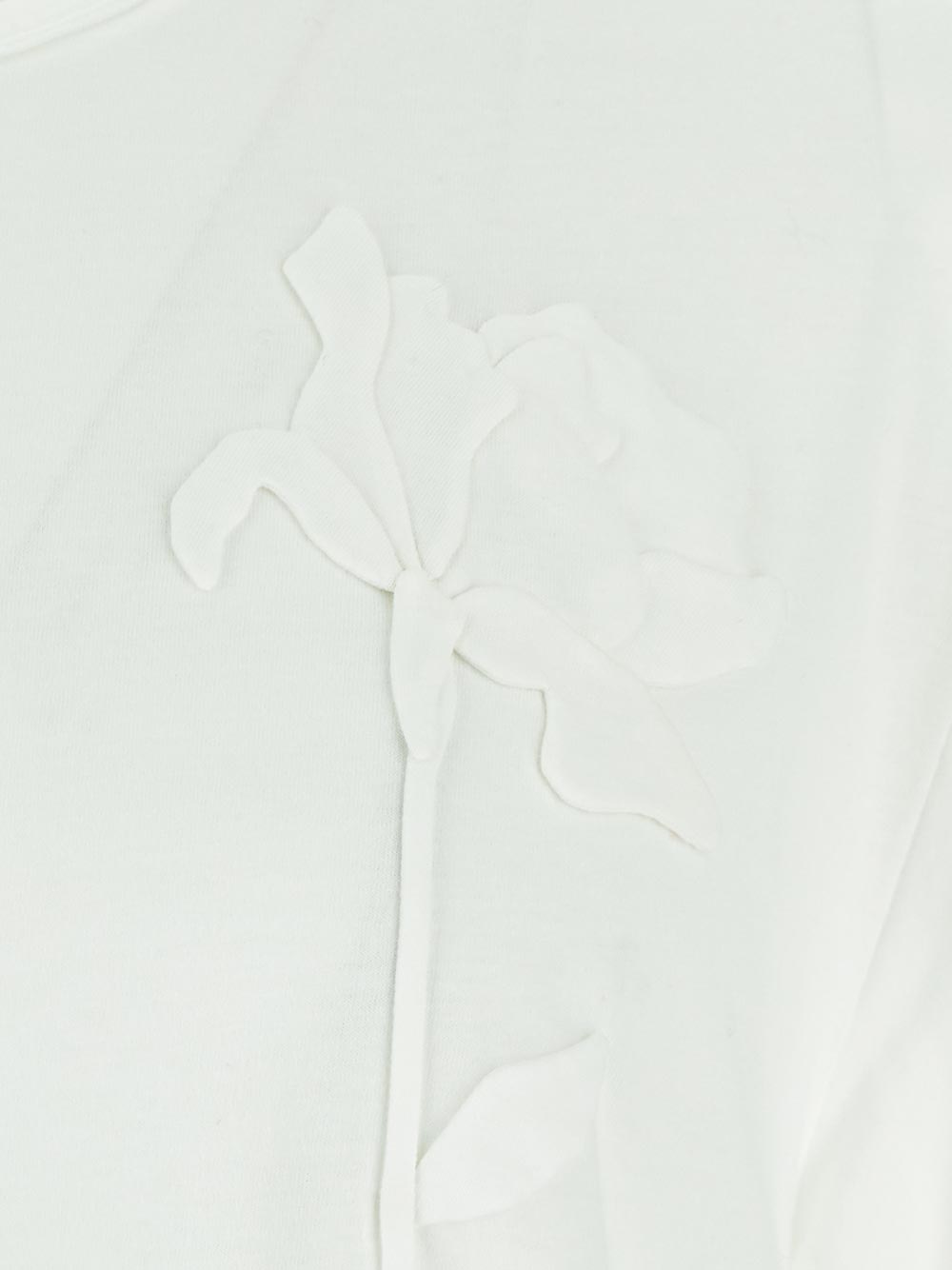 Valentino Mercerized Cotton T-Shirt With Flower Embroidery