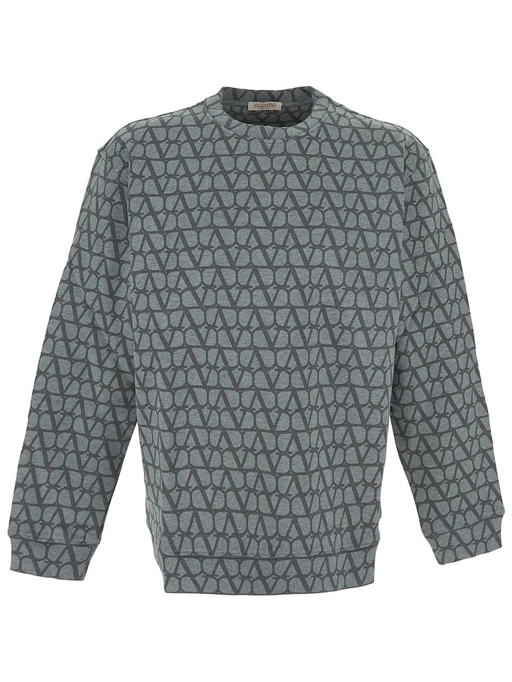 Valentino Cotton Crewneck Sweatshirt With Toile Iconographe Print