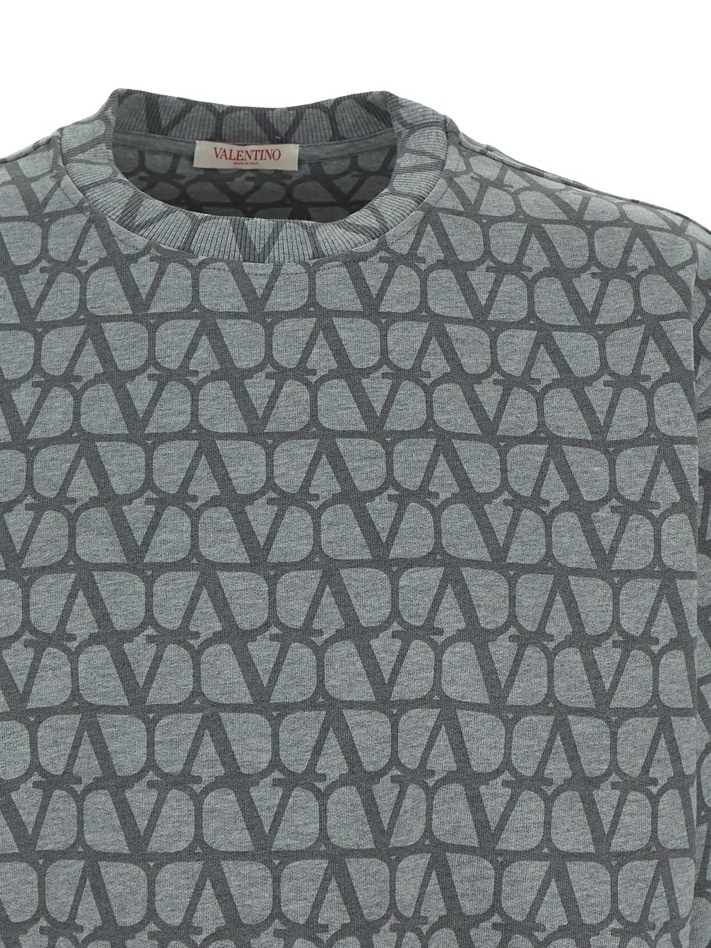 Valentino Cotton Crewneck Sweatshirt With Toile Iconographe Print