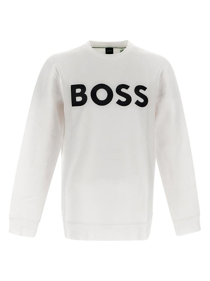 Boss Logo-Print Cotton-Blend Sweatshirt
