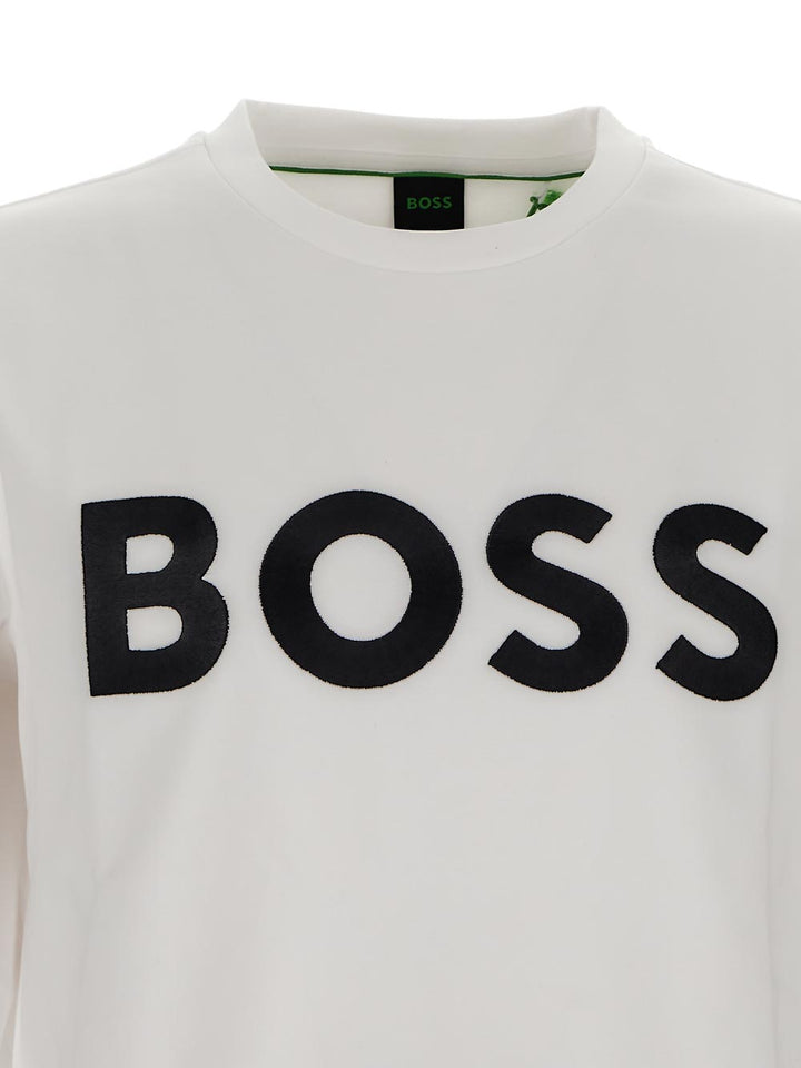 Boss Logo-Print Cotton-Blend Sweatshirt