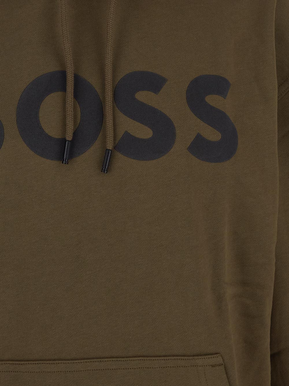 Boss Logo-Print Hoodie In French-Terry Cotton