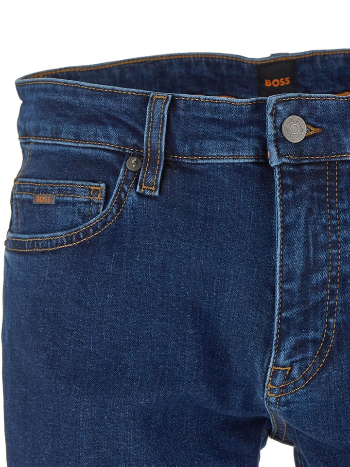 Boss Slim-Fit Jeans In Blue Comfort-Stretch Denim
