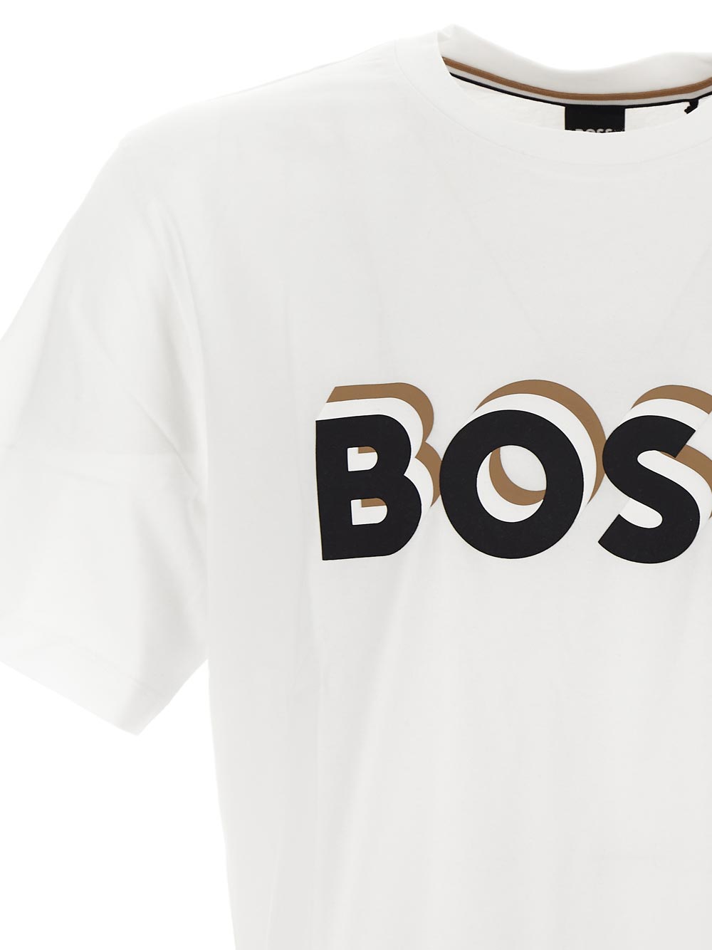 Boss Cotton-Jersey T-Shirt With Logo In Signature Colours
