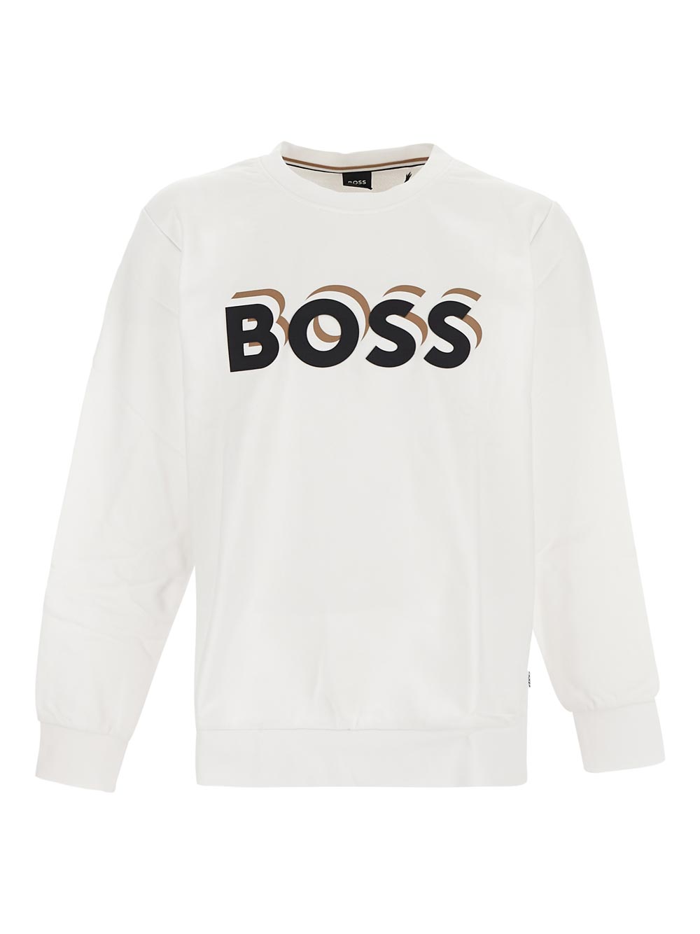 Boss Logo-Print Cotton Sweatshirt