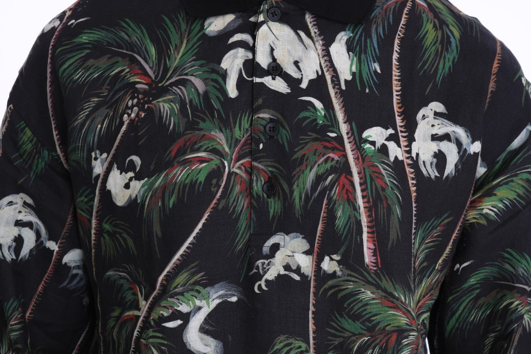 Dolce & Gabbana Black Volcano Sicily Short Sleeve T-Shirt