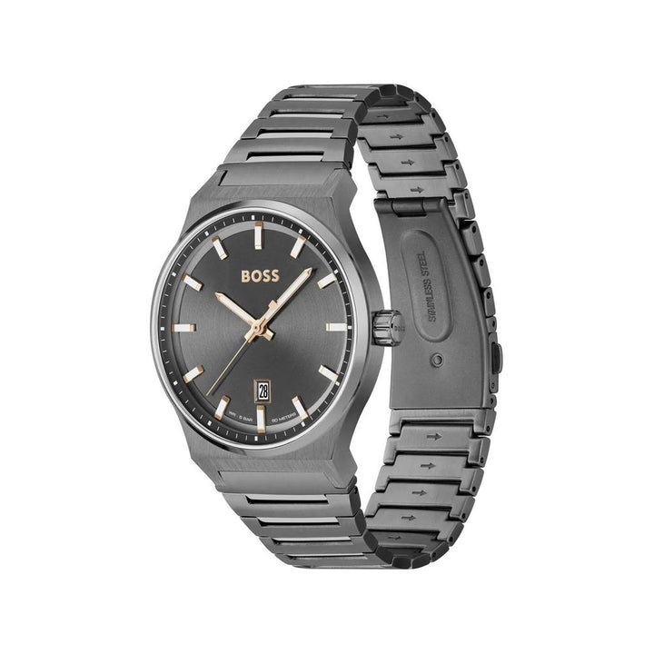 Hugo Boss Gray Stainless Steel Dress Watch