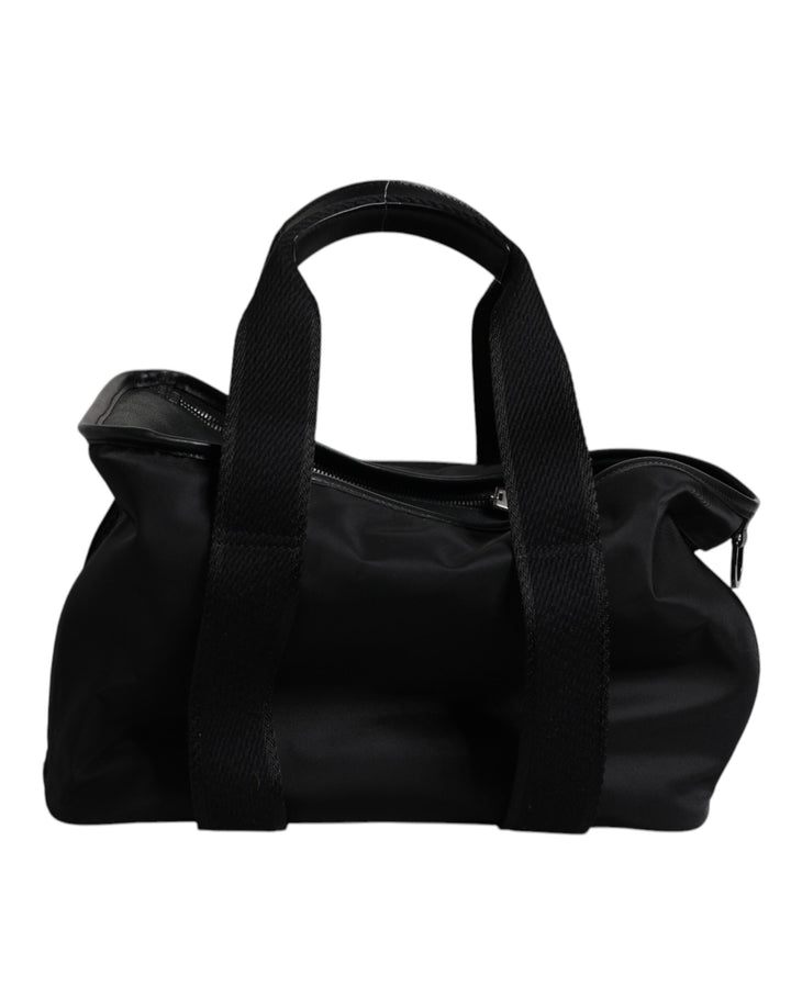 Dolce & Gabbana Black Shoulder Strap Pet Carry Logo Plaque Bag