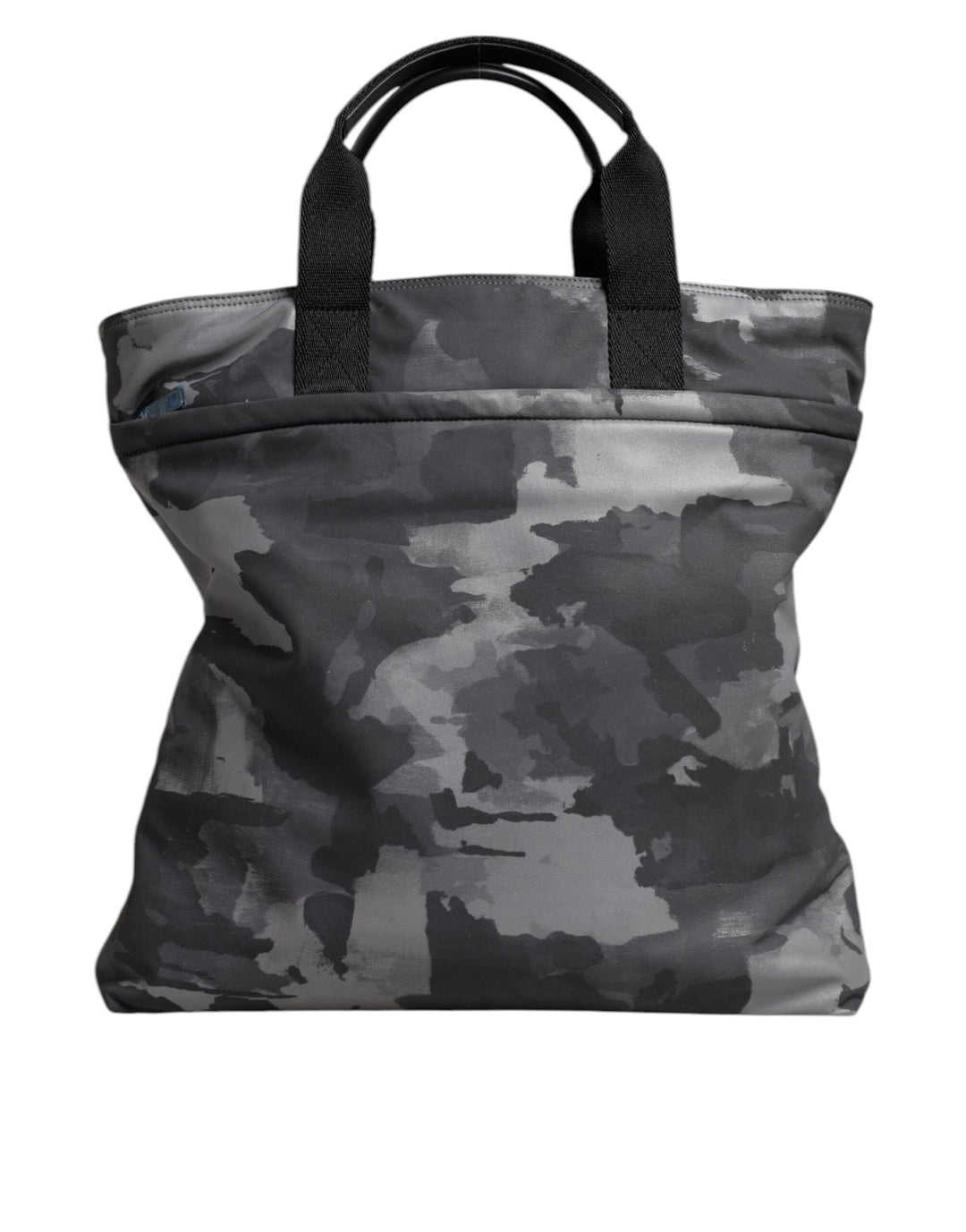 Dolce & Gabbana Gray Camo Cotton Multiple Compartments Tote Bag