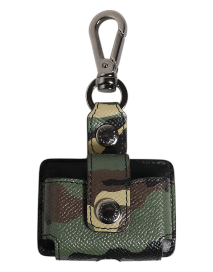 Dolce & Gabbana Multicolor Camouflage Leather Airpods Case