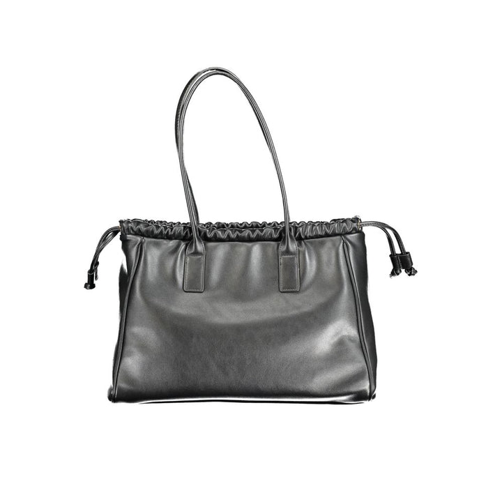 Mario Valentino Black Polyurethane Women Handbag