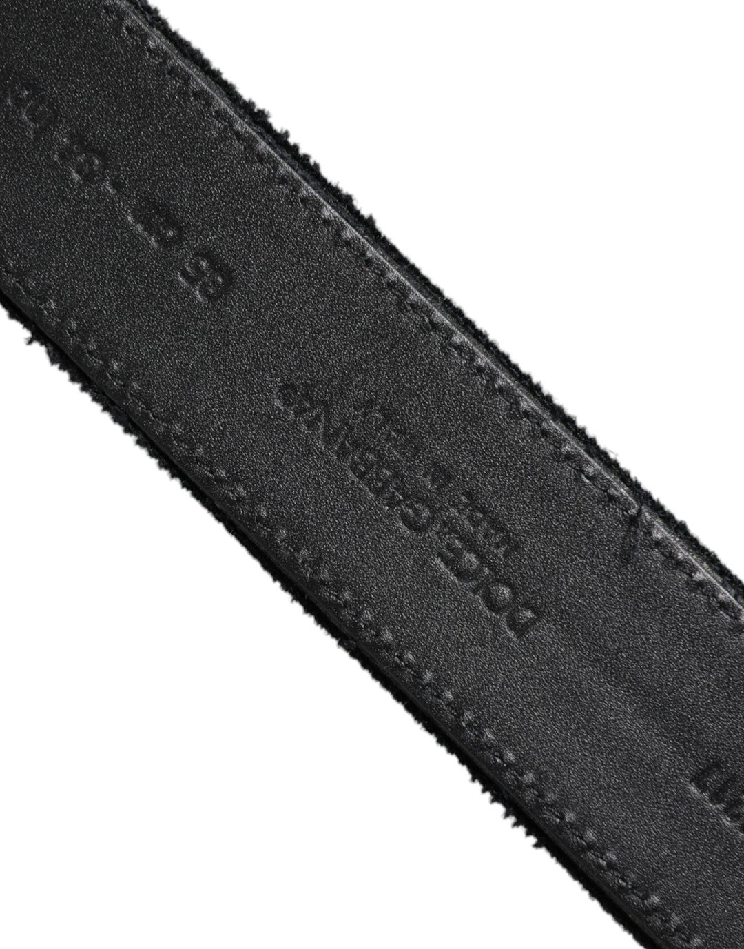 Dolce & Gabbana Black Cotton Silver Tone Metal Buckle Belt