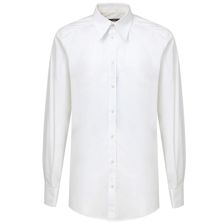 Dolce & Gabbana White Cotton Dress Shirt