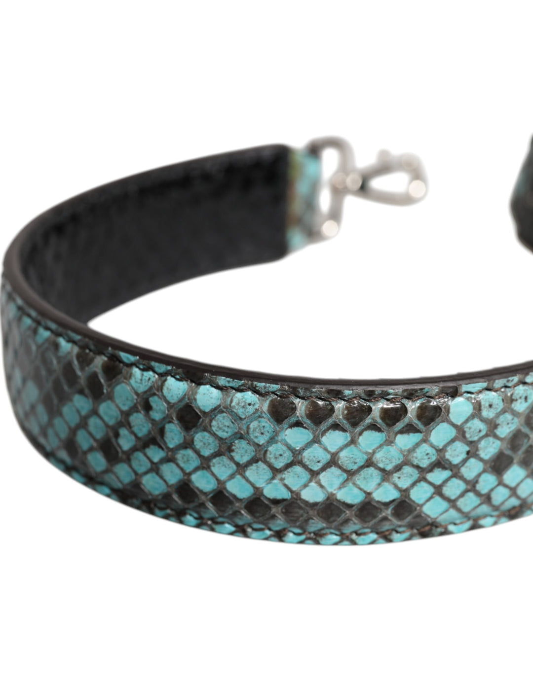 Dolce & Gabbana Black Blue Exotic Leather Bag Shoulder Strap