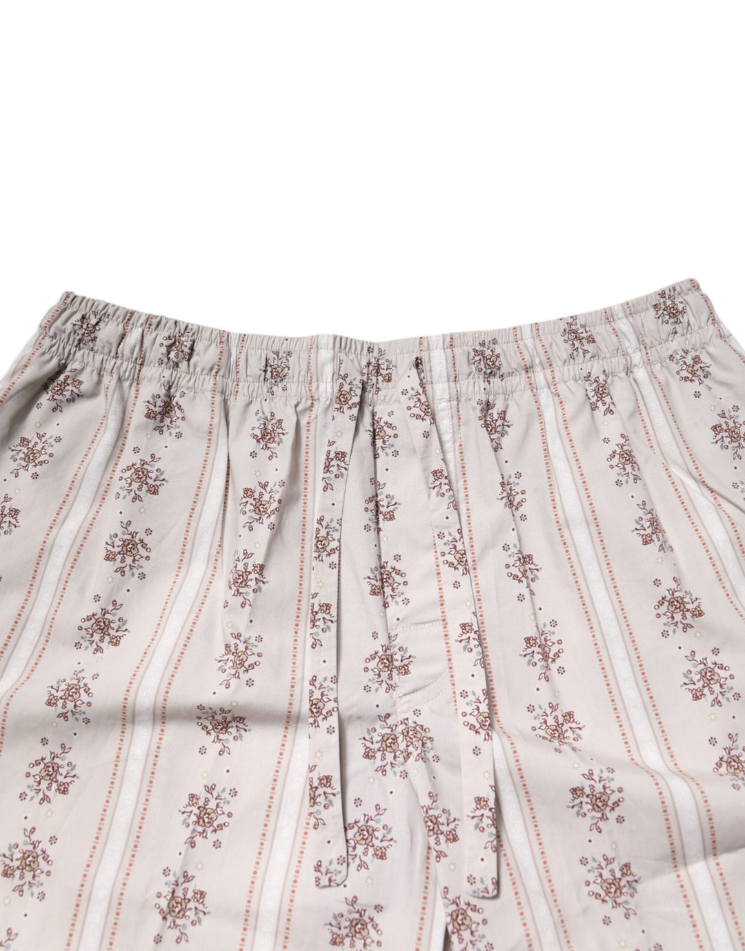 Dolce & Gabbana Beige Floral Print Cotton Men Pajama Set Sleepwear