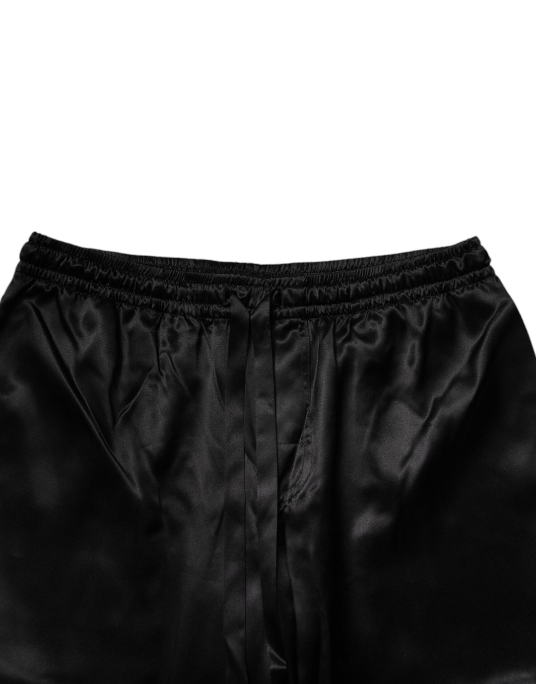 Dolce & Gabbana Black Silk Shirt Pants Pajama Set Sleepwear