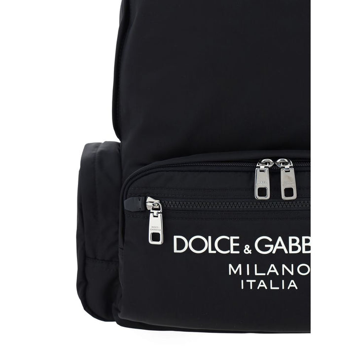 Dolce & Gabbana Black Nylon Backpack