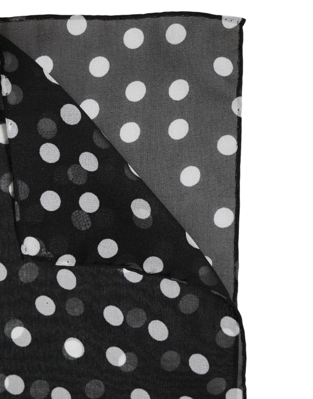 Dolce & Gabbana Black Polka Dots Polyester Wrap Shawl Scarf