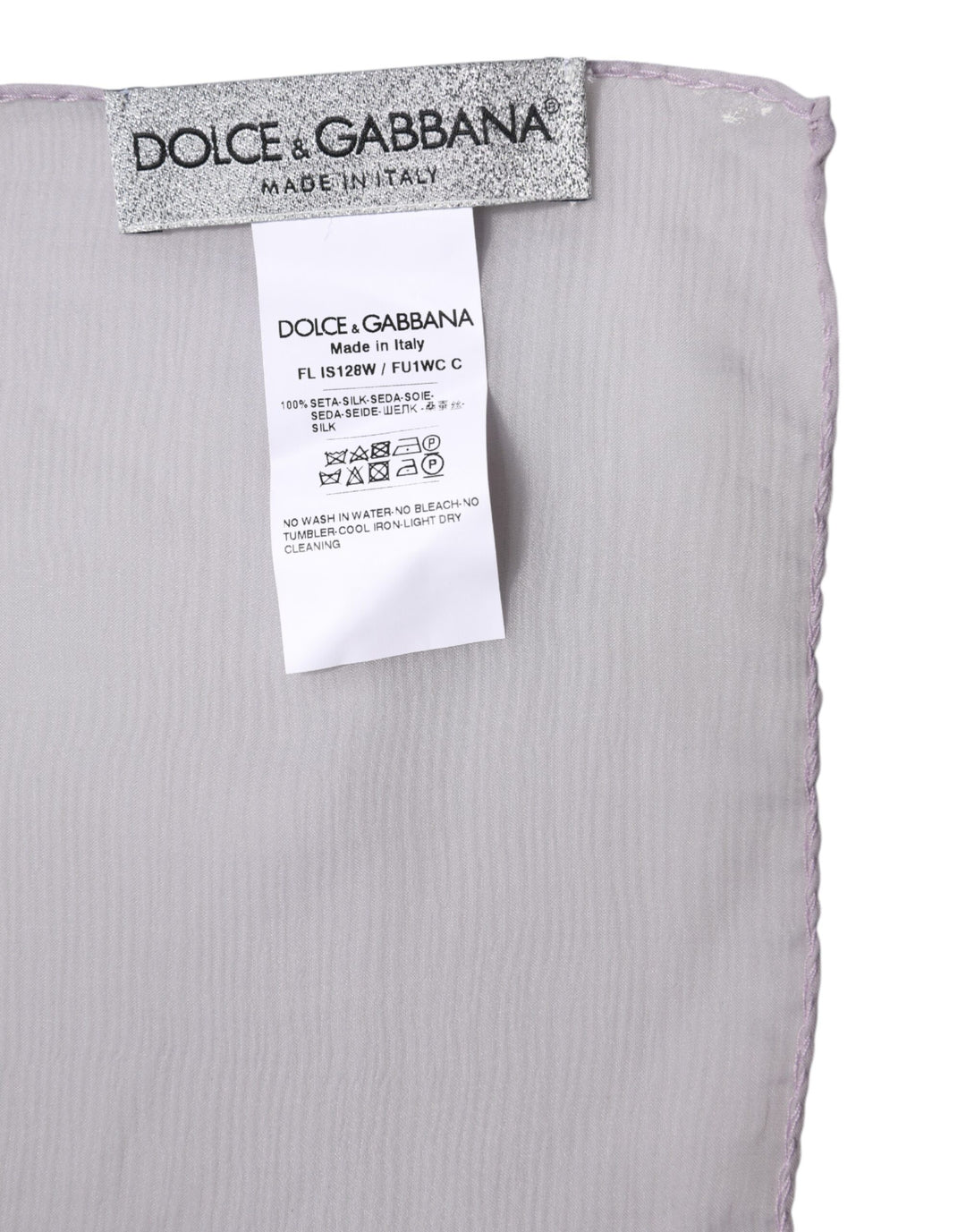 Dolce & Gabbana Purple Silk Rectangle Wrap Shawl Scarf