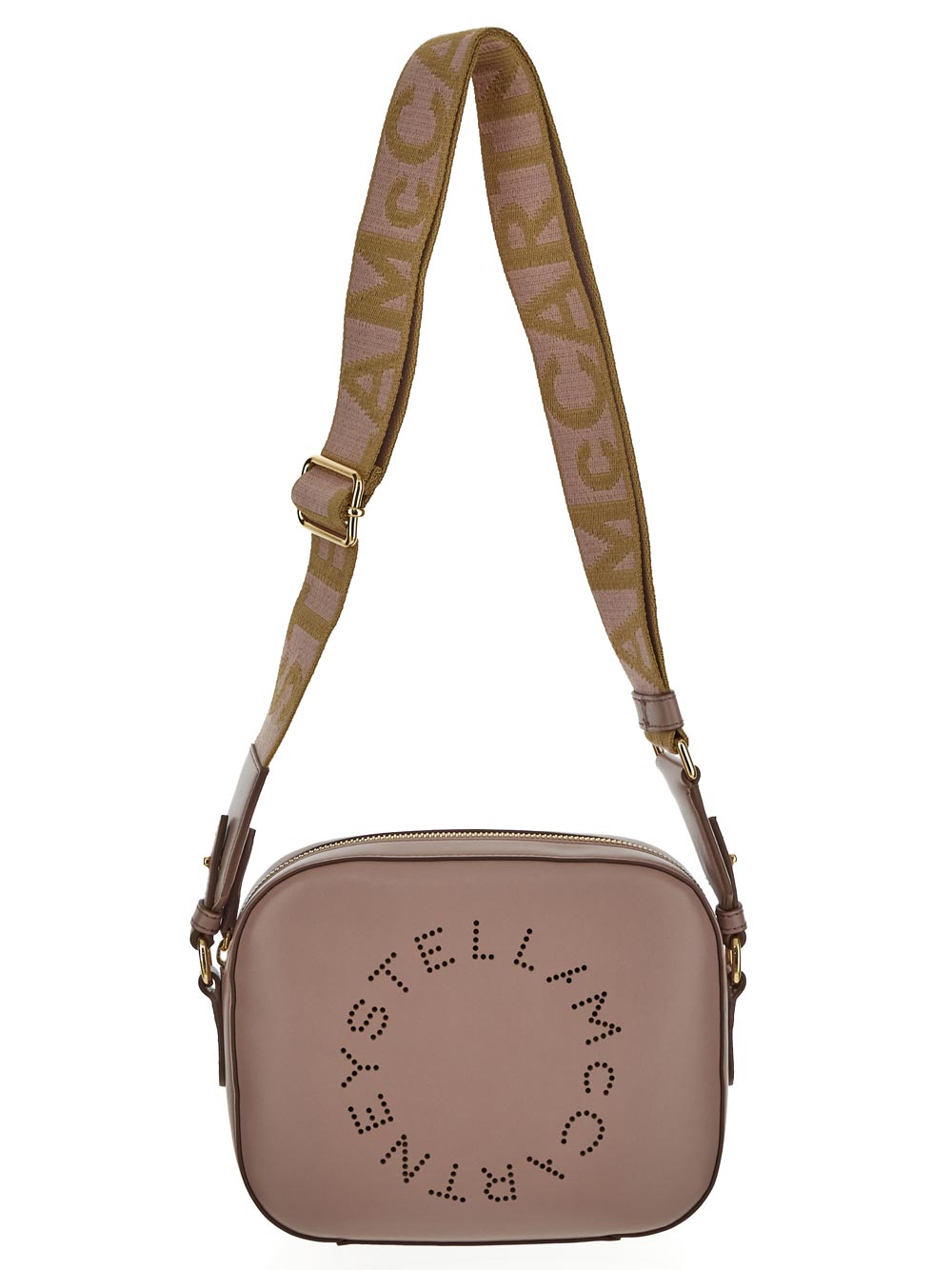 Stella Mccartney Logo Perforated Crossbody Bag