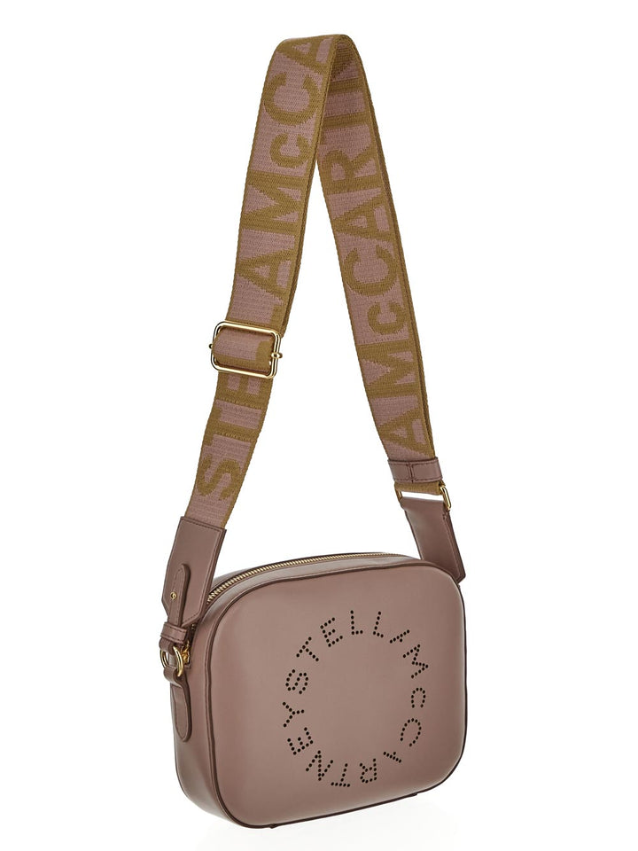 Stella Mccartney Logo Perforated Crossbody Bag