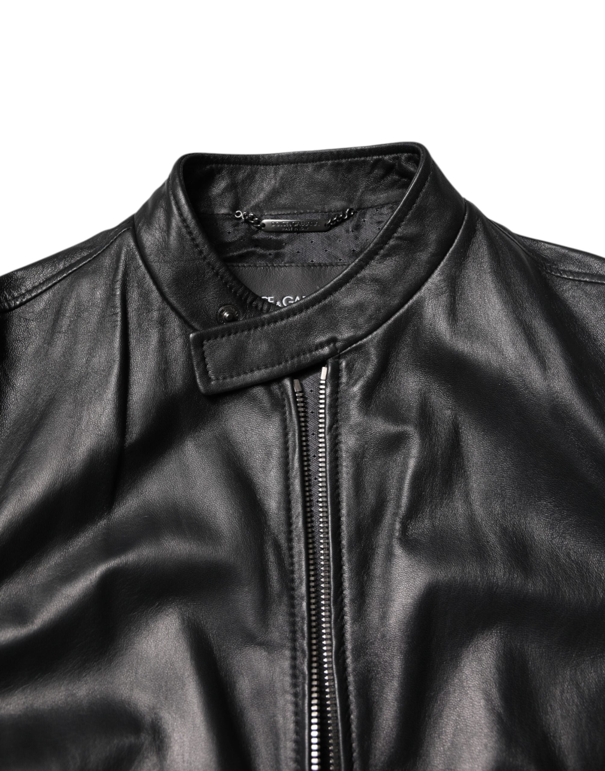 DOLCEu0026GABBANA leather jacket Dolce \u0026 Gabbana Leather Club Lounge Black Red Jacket