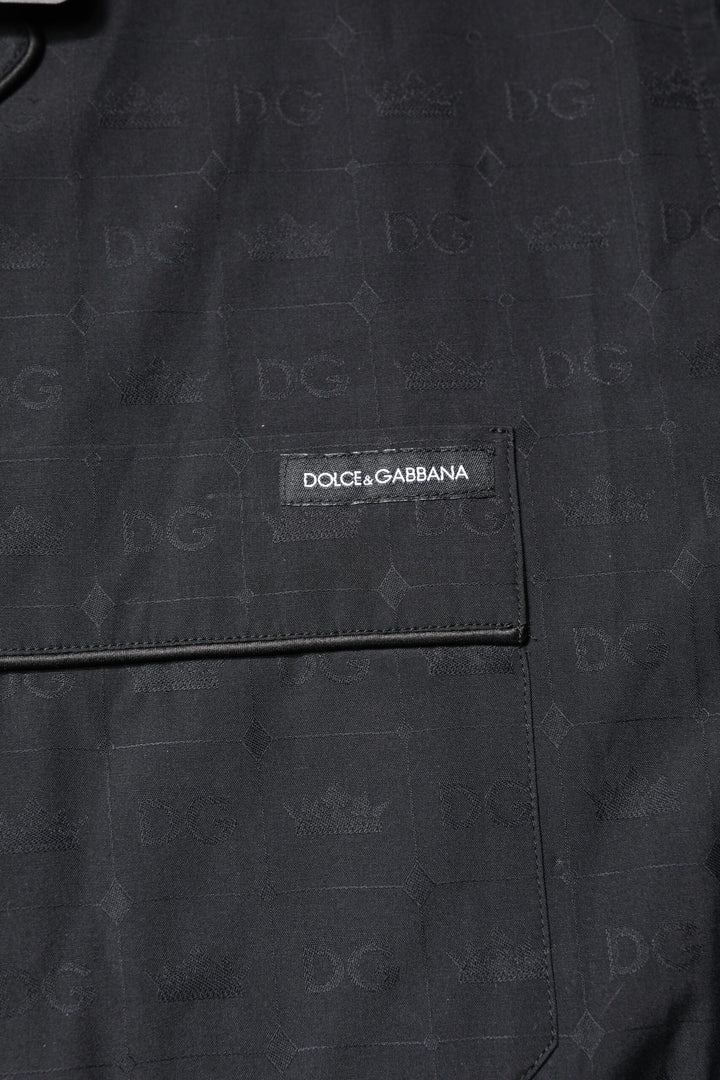 Dolce & Gabbana Black Cotton Men Pajama Set Sleepwear