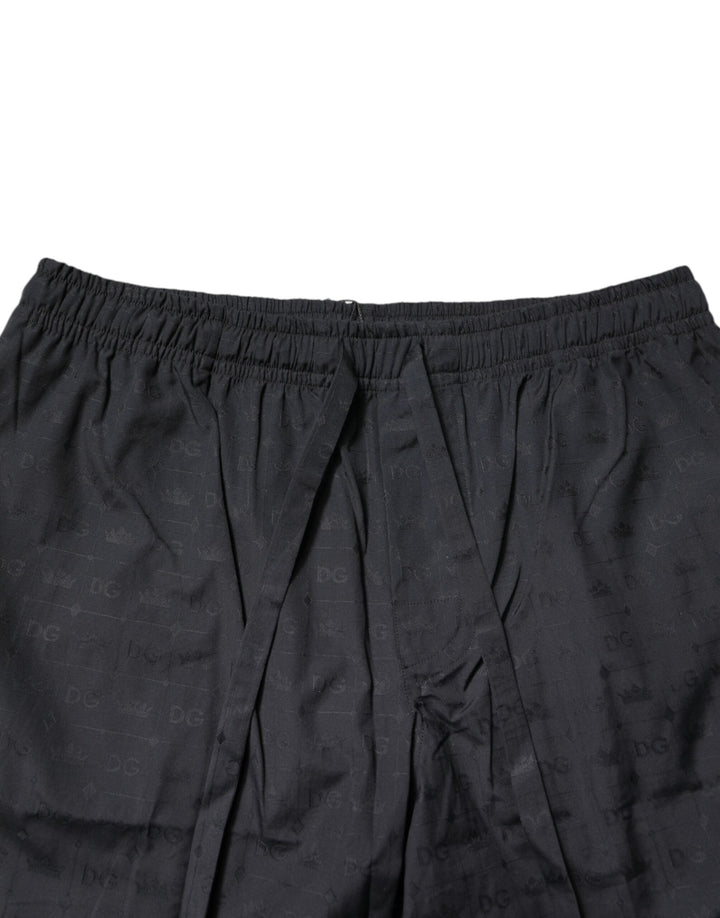 Dolce & Gabbana Black Cotton Men Pajama Set Sleepwear