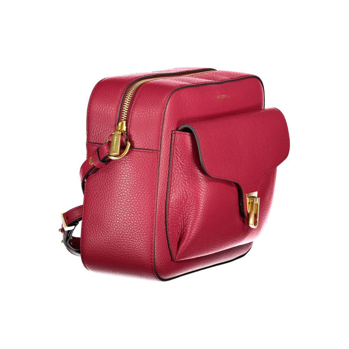 Coccinelle Red Leather Women Shoulder Bag