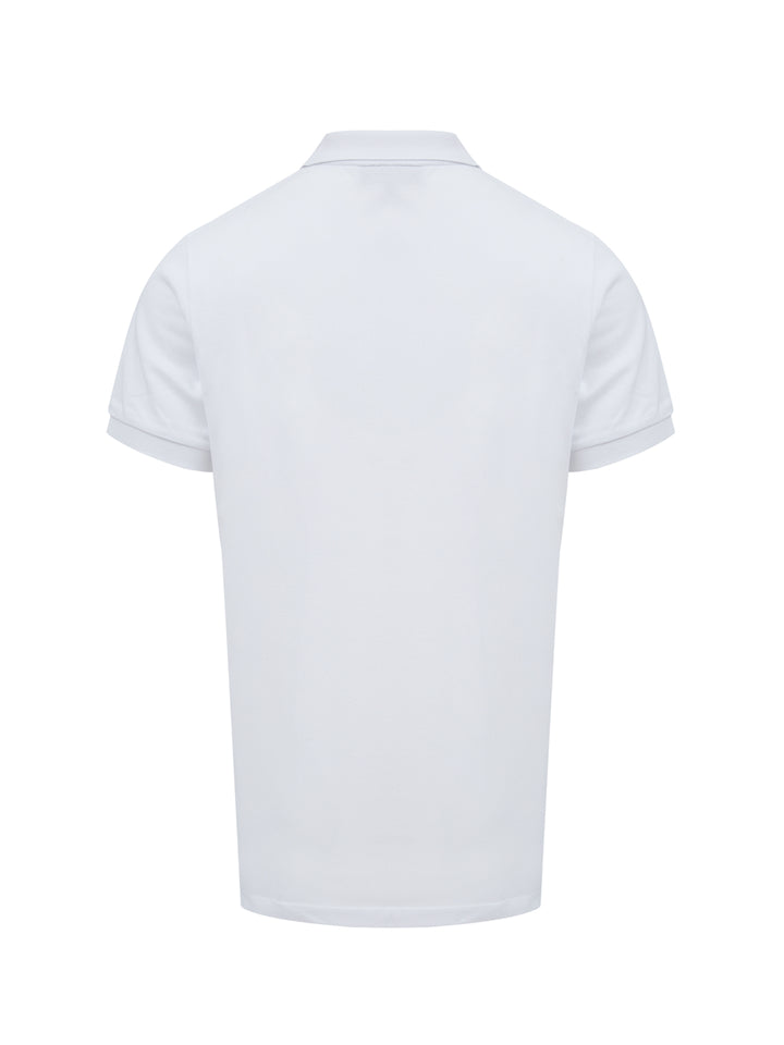 Burberry White Cotton Collared Polo Shirt