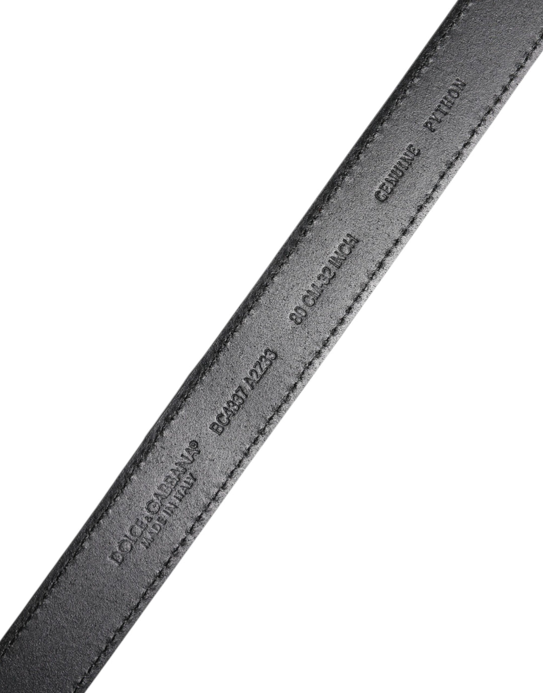 Dolce & Gabbana Red Exotic Leather Brass Metal Buckle Belt