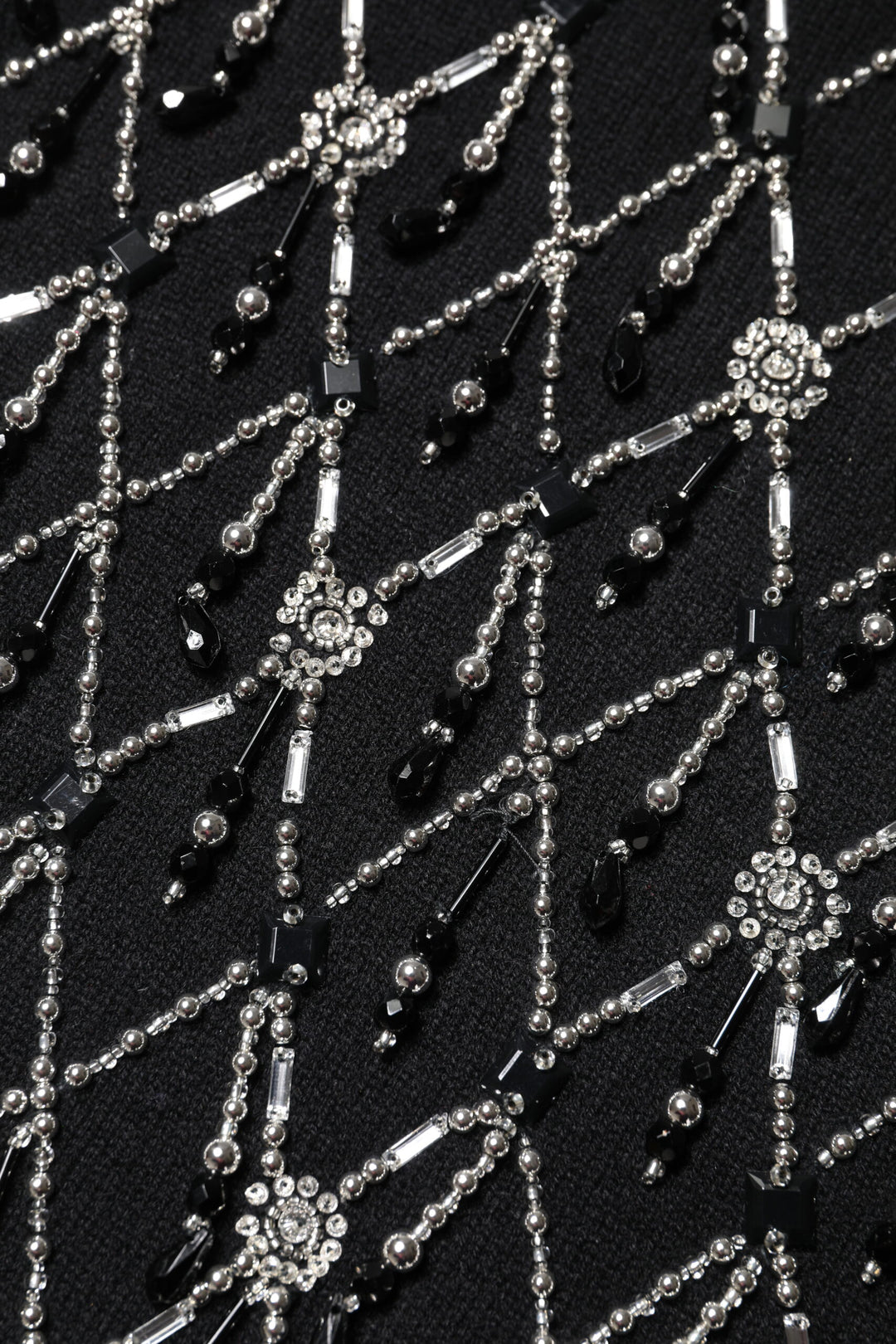 Dolce & Gabbana Black Cashmere Embellished Long Sleeves Top