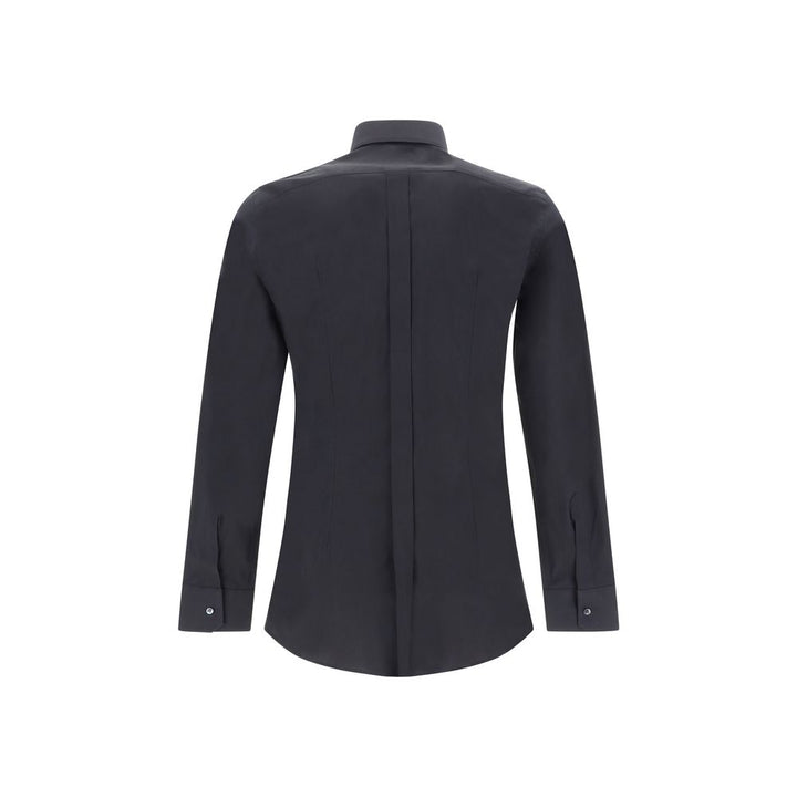 Dolce & Gabbana Black Elastane Dress Shirt
