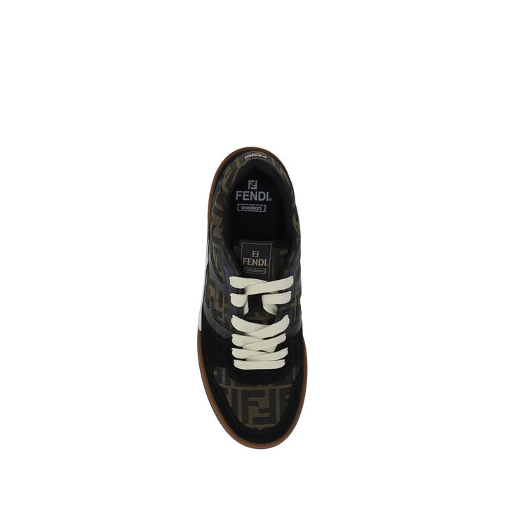 Fendi Multicolor Calf Leather Bos Taurus Low Top Sneakers