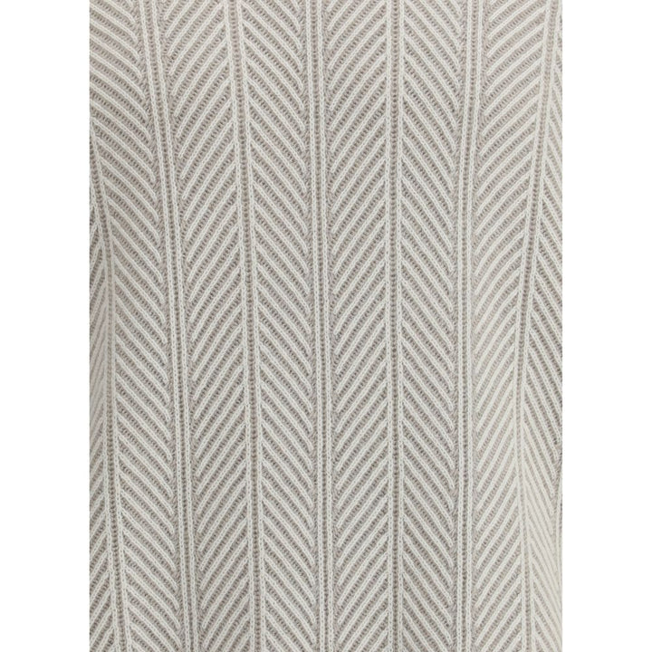 Brunello Cucinelli White Cashmere Cashmere Sweater