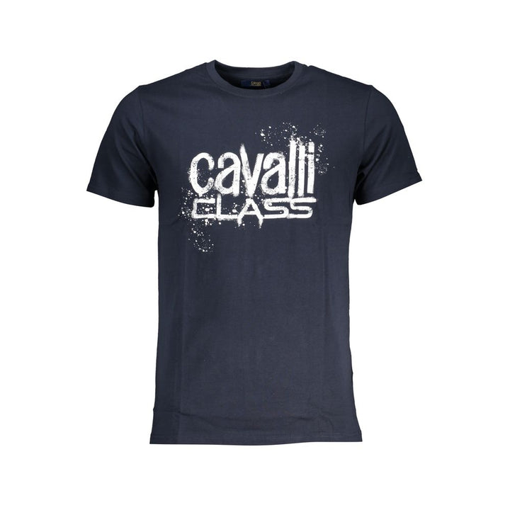 Cavalli Class Blu Cotton Men T-Shirt