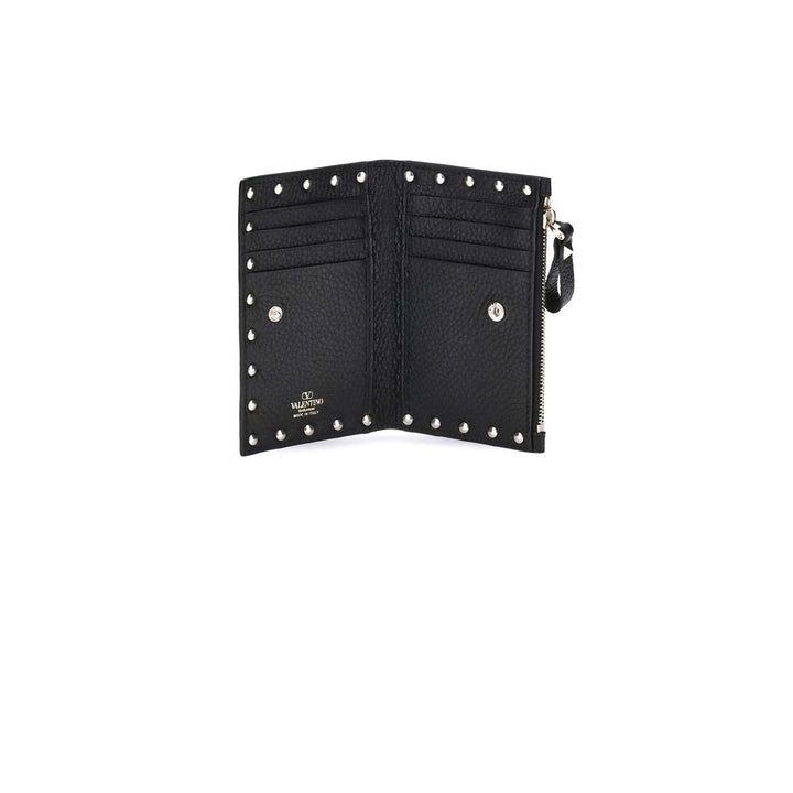 Valentino Garavani Black Calf Leather Bos Taurus Wallet