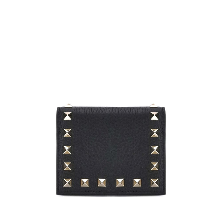 Valentino Garavani Black Calf Leather Bos Taurus Wallet