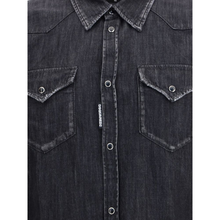 Dsquared² Black Denim Shirt