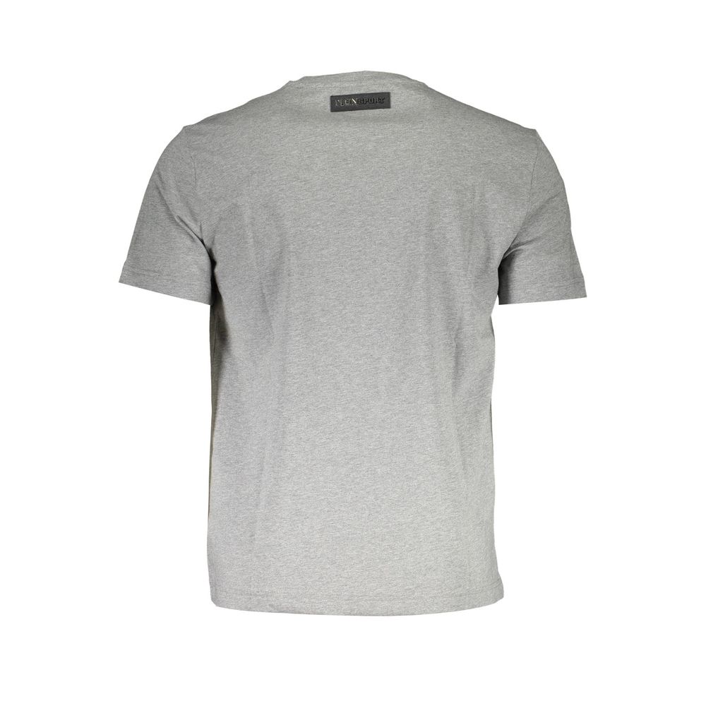 Plein Sport Grey Cotton Men T-Shirt