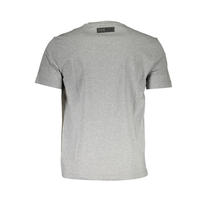 Plein Sport Grey Cotton Men T-Shirt