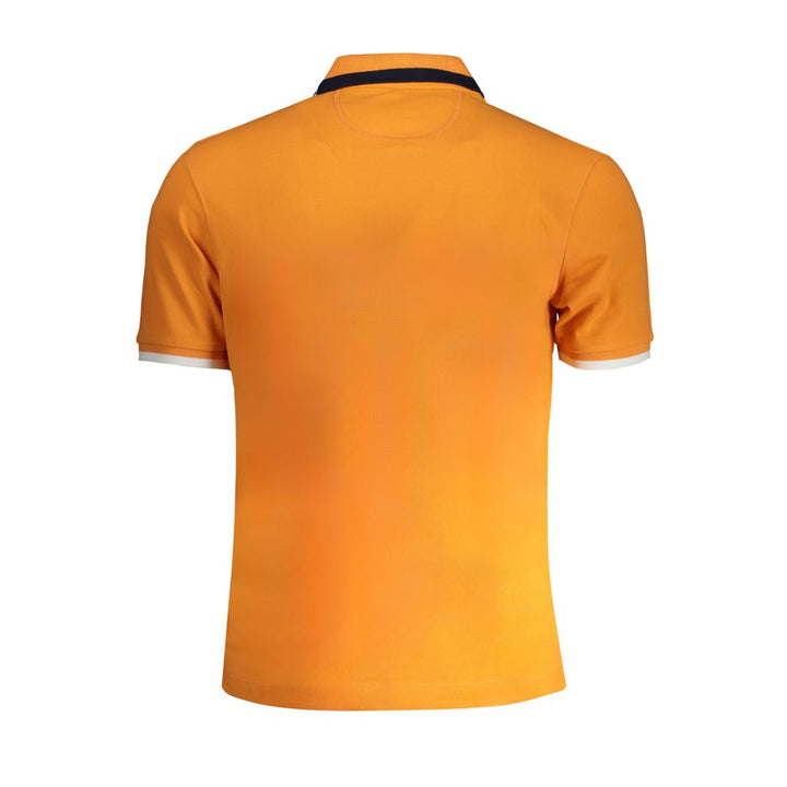 La Martina Arancione Cotton Men Polo Shirt