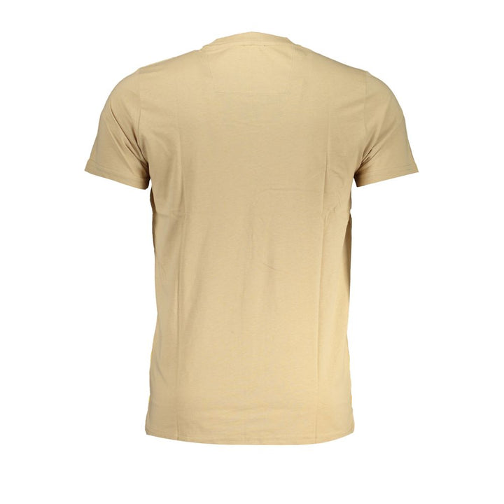 Cavalli Class Beige Cotton Men T-Shirt