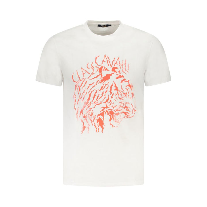 Cavalli Class White Cotton Men T-Shirt
