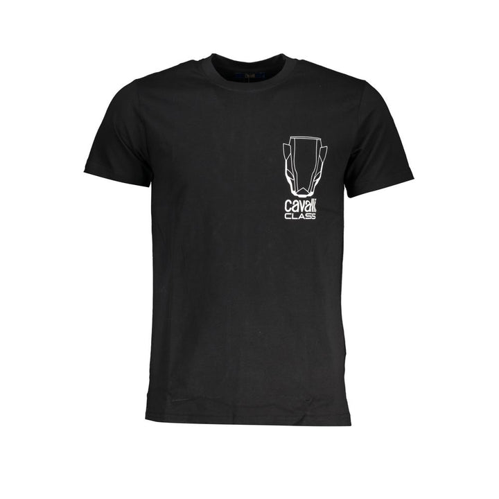 Cavalli Class Black Cotton Men T-Shirt