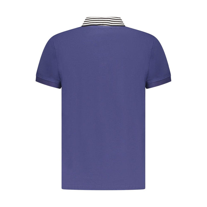 Cavalli Class Blue Cotton Men Polo Shirt
