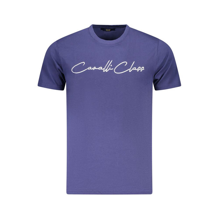 Cavalli Class Blue Cotton Men T-Shirt
